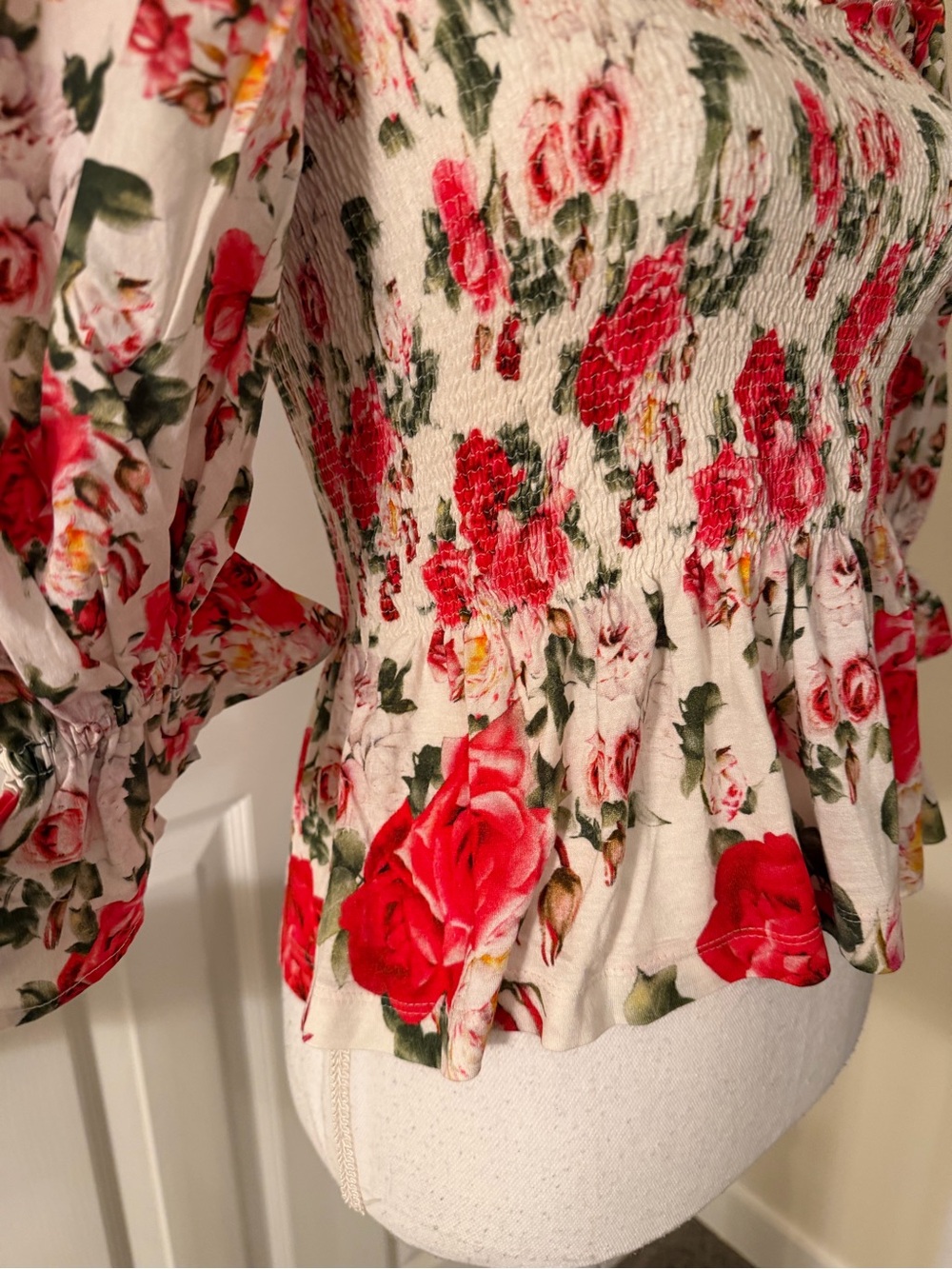 Anthropologie Smocked Sweatheart Blouse NWT! - Picture 12 of 16